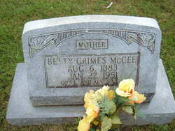 Betty Grimes McGee (1883-1951)