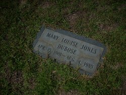  Mary Louise <I>Jones</I> Dubose