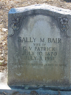  Sally Minerva <I>Bair</I> Patrick
