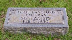 Lillie <I>Langford</I> Cothran