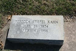  Rebecca <I>Stiefel</I> Kahn
