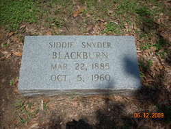  Siddie <I>Snyder</I> Blackburn