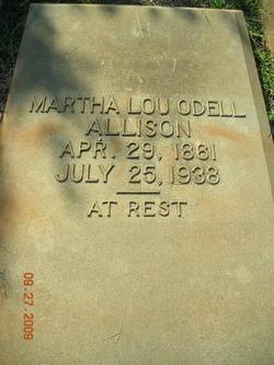  Martha Lou <I>Odell</I> Allison