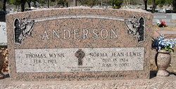  Norma Jean <I>Lewis</I> Anderson