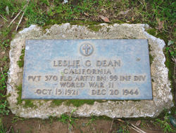 PVT Leslie G Dean
