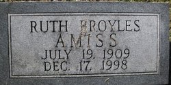  Ruth Ann <I>Broyles</I> Amiss