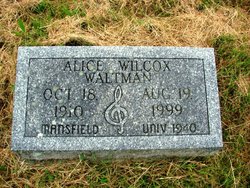  Alice Elizabeth <I>Wilcox</I> Waltman