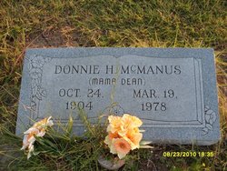  Donnie Josephine “Mama Dean” <I>Headspeth</I> McManus