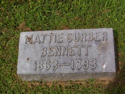  Mattie <I>Surber</I> Bennett