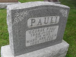 Mary Ann “'Annie'” Klein Pauli (1867-1953) - Mémorial Find a Grave