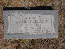  Wilhelmina Margaret “Willie” <I>Simms</I> Kirkland