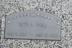  Beth A <I>Nutzman</I> Wing
