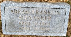  Abram Franklin Alexander