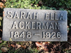  Sarah Ella <I>Cook</I> Ackerman