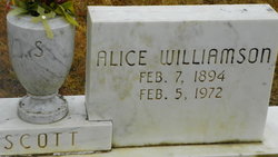  Alice Virginia <I>Williamson</I> Scott