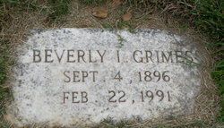 Beverly Irwin Grimes (1896-1991)