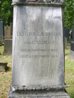  Bertha <I>Ettlinger</I> Kaufmann