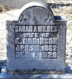  Sarah A. <I>Wildes</I> Robinson