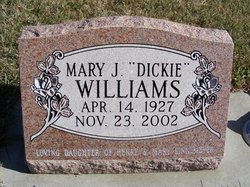  Mary J. “Dickie” <I>Linnemeyer</I> Williams