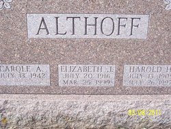  Elizabeth Jane <I>Hufford</I> Althoff