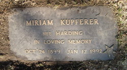  Edith Miriam <I>Harding</I> Kupferer
