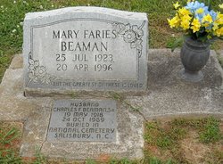  Mary <I>Faries</I> Beaman