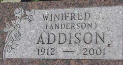  Winifred Jennie “Win” <I>Anderson</I> Addison