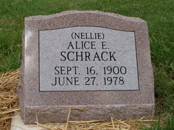  Alice Ellen “Nellie” <I>Mills</I> Schrack