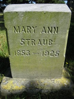  Mary Ann <I>Waterworth</I> Straub