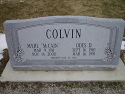  Myrl <I>McCain</I> Colvin