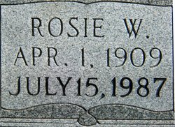 Rose Mae “Rosie” Wrench McCall (1909-1987) – Find a Grave-äreminne