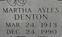 Martha Lee Ayles Denton (1913-1990) - Find a Grave Memorial