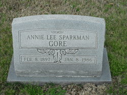  Annie Lee <I>Sparkman</I> Gore