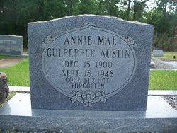  Annie Mae <I>Culpepper</I> Austin