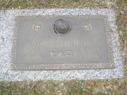  Willie Mae <I>Huckabee</I> Dean