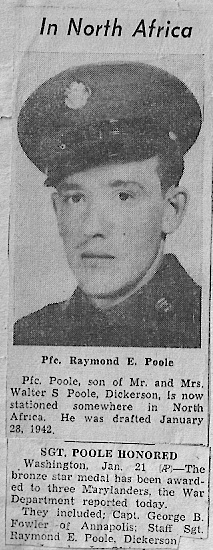 Sgt Raymond E “Bub” Poole