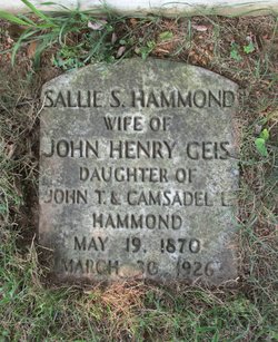  Sallie Shipley <I>Hammond</I> Geis