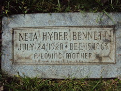  Neta <I>Hyder</I> Bennett