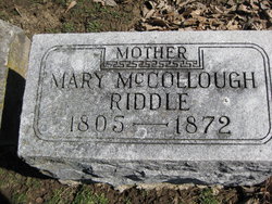  Mary <I>McCollough</I> Riddle