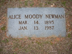 Alice Viola Moody Newman (1895-1987)
