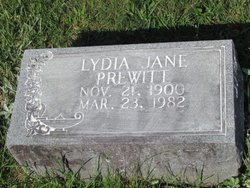  Lydia Jane <I>Davis</I> Prewitt