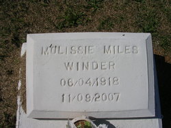 Molissie <I>Miles</I> Winder
