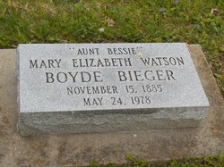  Mary Elizabeth “Aunt Bessie” <I>Watson</I> Boyde Bieger
