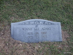  Winnie Lee <I>Magee</I> Adams