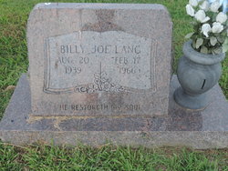 Billy Joe Lang (1939-1966)