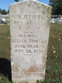  Lillian “Lillie” <I>Towler</I> Jefferson