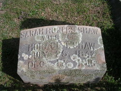  Sarah Rebecca “Sallie” <I>Rogers</I> Shaw