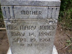 Mrs Mary <I>Cole</I> Jones