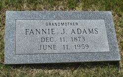  Fannie J. <I>Doggett</I> Adams