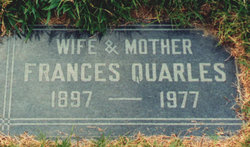 Mrs Frances <I>Butler</I> Quarles